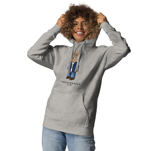 TINSLEY BROOKS BLUE CARDIGAN HOODIE