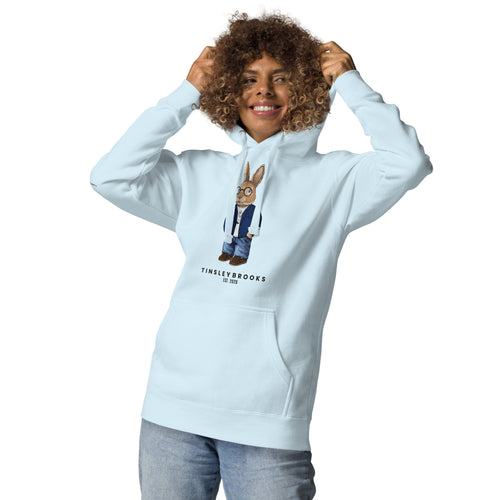 TINSLEY BROOKS BLUE CARDIGAN HOODIE