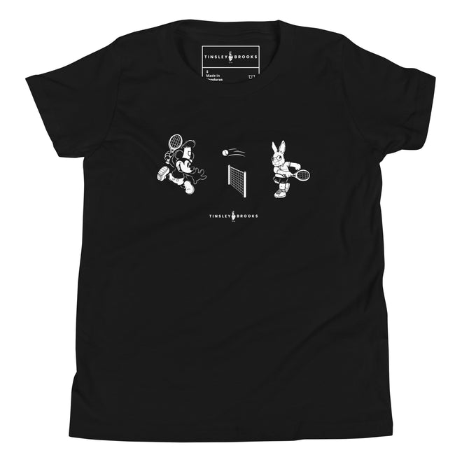 LITTLE TINSLEY STEAMBOAT WILLIE VS TINSLEY BUNNY TENNIS TEE
