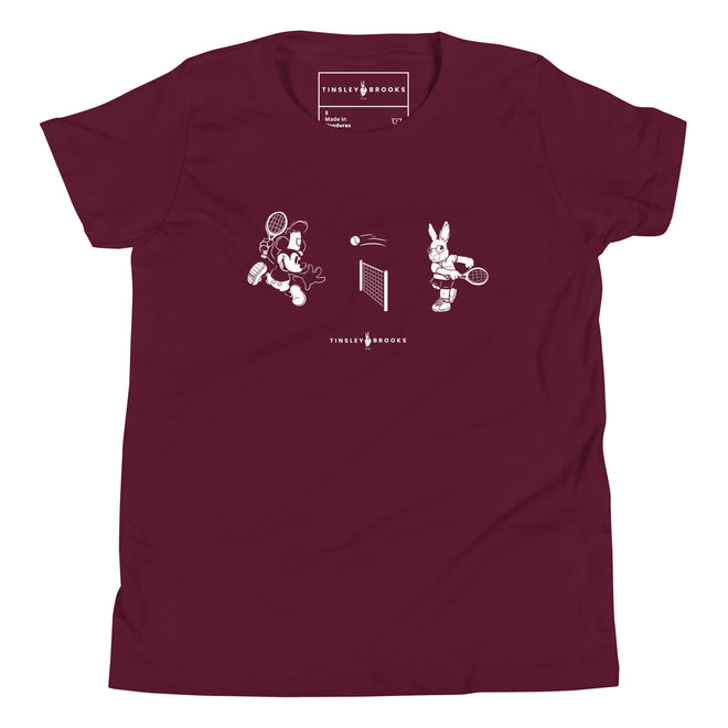 LITTLE TINSLEY STEAMBOAT WILLIE VS TINSLEY BUNNY TENNIS TEE